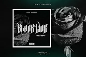 design dark metal band album logo