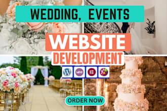 design wedding party event planner website