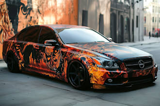 design eye catching race vehicle wrap graphics
