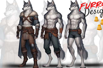 draw furry art, fursona, anthro character oc  character in anime style nsfw, sfw