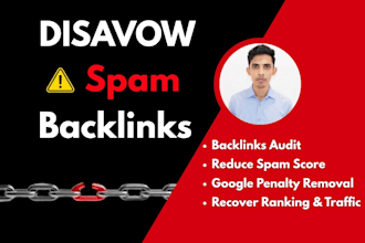 audit, remove toxic links and disavow bad backlinks to reduce spam score