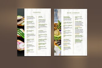 design restaurant food menu and food flyer card