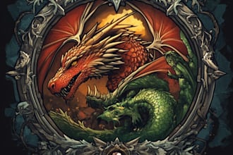 do unique fantasy medieval, fantasy, rpg, mmorpg game logo