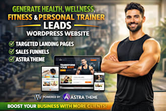 generate health wellness fitness gym personal trainer leads wordpress website