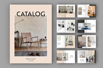 design catalog, lookbook, sheet and brochure for fashion and furniture product