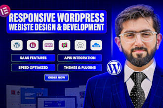 create responsive wordpress websites, elementor landing page or be wordpress dev