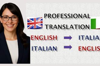 manually translate english to italian with proofreading