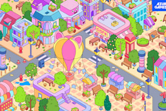 draw a custom isometric doodle illustration