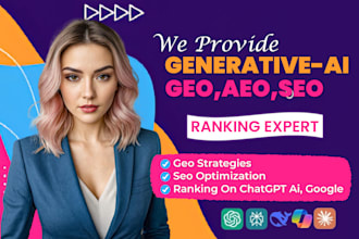 provide complete monthly GEO, local SEO, aeo, and high quality backlink service
