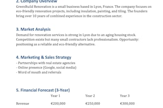 create an investor ready business plan for banks and startups