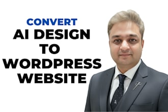 convert ai design to wordpress website professionally