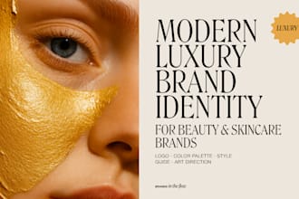 design a modern luxury brand identity for beauty and skincare brands