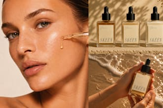 design a luxury beauty brand identity with packaging