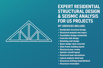 residential structural design foundation beam retaining wall seismic report
