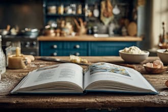 stylish cookbook or recipe ebook design