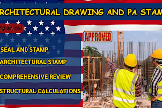 provide michigan stamp, texas stamp, architectural stamp, pe stamp, city permits
