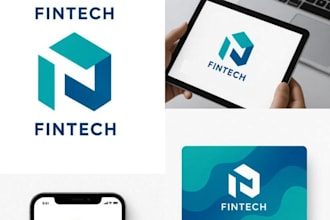 a modern and professional logo for business,tech startups