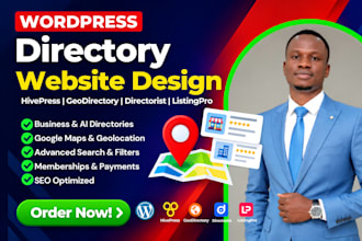 build hivepress geodirectory wordpress ai business directory website design