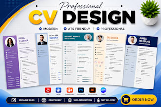 write and design a professional CV and ats resume
