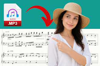 transcribe your midi jazz piano instrumental or satb choir to sheet music PDF