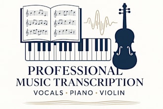 transcribe audio, vocals, or instruments into professional music sheet notation