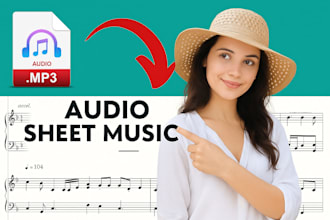 transcribe vocal piano violin or string to sheet music or do full orchestration