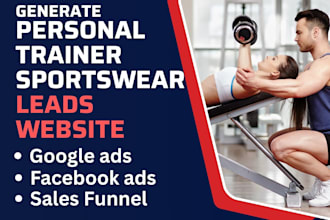 generate personal trainer sportswear leads build personal trainer website