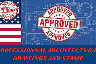 do georgia or illinois architectural stamp, mep or pe stamp, city permit plans