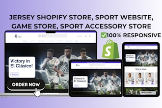 design premium shopify store football jersey jersey website jersey shopify store