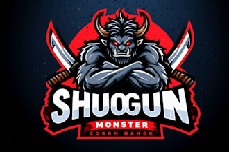 design shogun monster mascot logo with new concepts