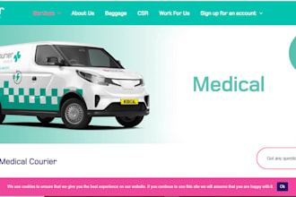 medical courier website courier website logistics website