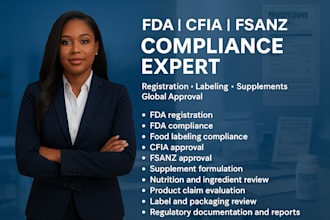 handle fda registration, food labelling compliance cfia fsanz and supplement