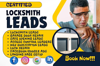 generate locksmith garage door safe opening key duplication access control leads