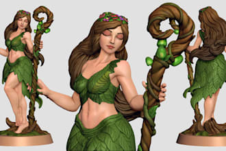 sculpt custom 3d print ready anime game and fantasy character