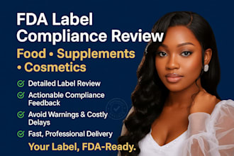 review your food, supplement, and cosmetic labels for fda compliance