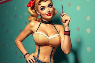 create an pin up girl and pin up girl