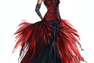 draw wedding dress or bridal fashion design