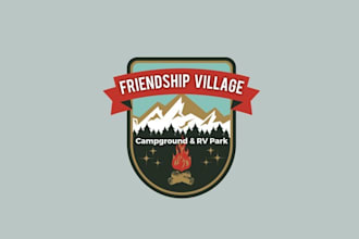 design high resolution family campground logo