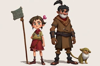 design and illustrate realistic characters