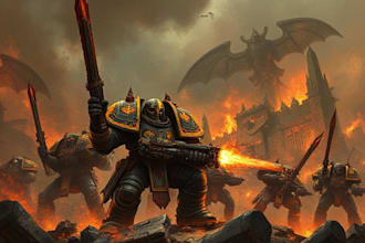 create a warhammer 40k illustration