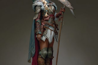 make a unique fantasy character concept art