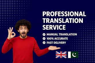 do professional english to urdu, spanish, arabic translation
