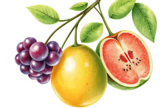 illustrate digitally realistic fruits or veggies