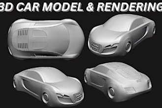 create 3d car models, automotive vehicle design, car rendering 3d truck models