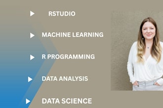 do data analysis, data science using rstudio, r programming, python and SAS