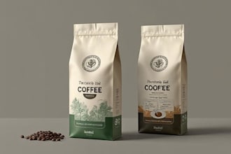 design coffee bag , coffee packaging and coffee label