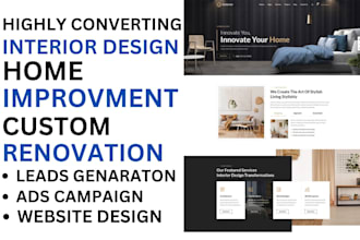 generate home improvement leads custom renovation house interior website design