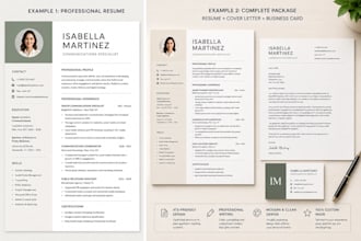 design ats friendly resume, CV, cover letter or business card