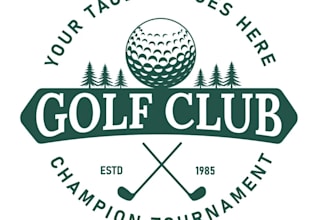 create a modern vintage golf logo design
