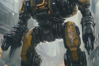 create armored sci fi mecha designs